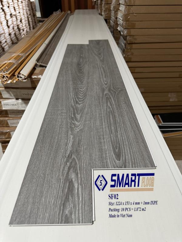 Sàn Nhựa Vẫn Gỗ Săn Lót Cao Su 5.5mm