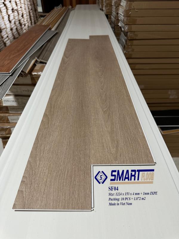 Sàn Nhựa Vẫn Gỗ Săn Lót Cao Su 5.5mm