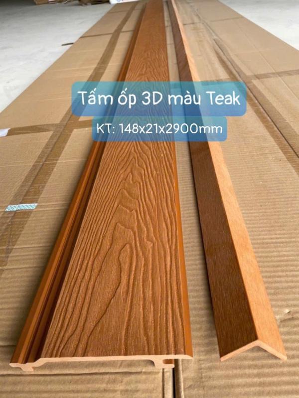 Tấm Ốp Nhựa 3D Ngoài Trời Màu Gỗ