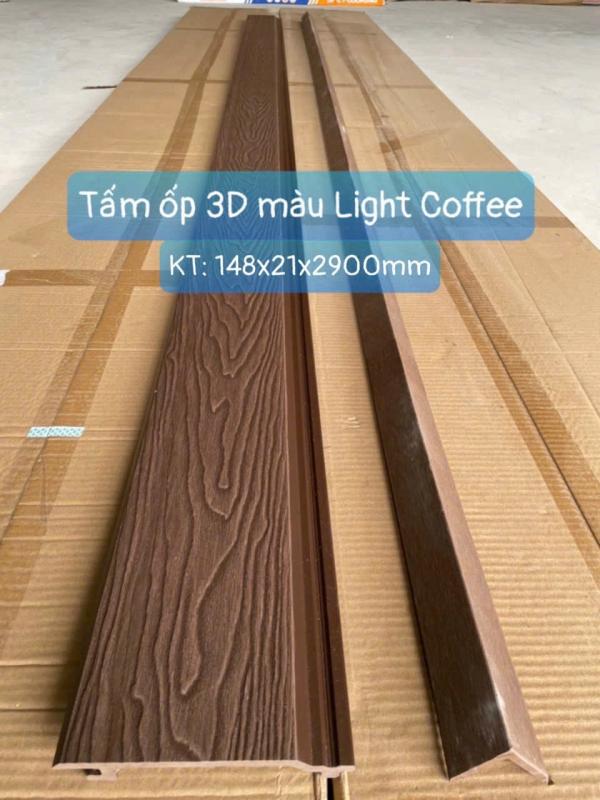 Tấm Ốp Nhựa 3D Ngoài Trời Màu Cà Phê