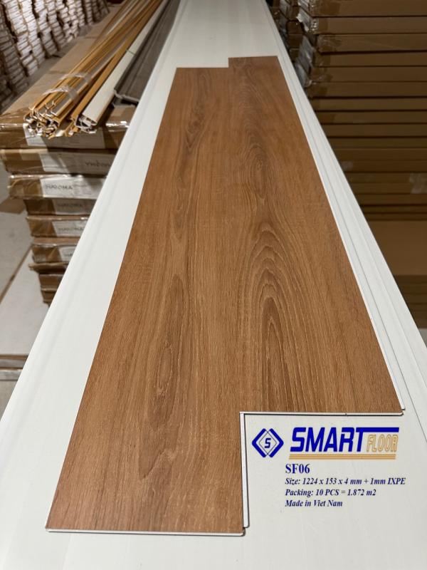 Sàn Nhựa Vẫn Gỗ Săn Lót Cao Su 5.5mm