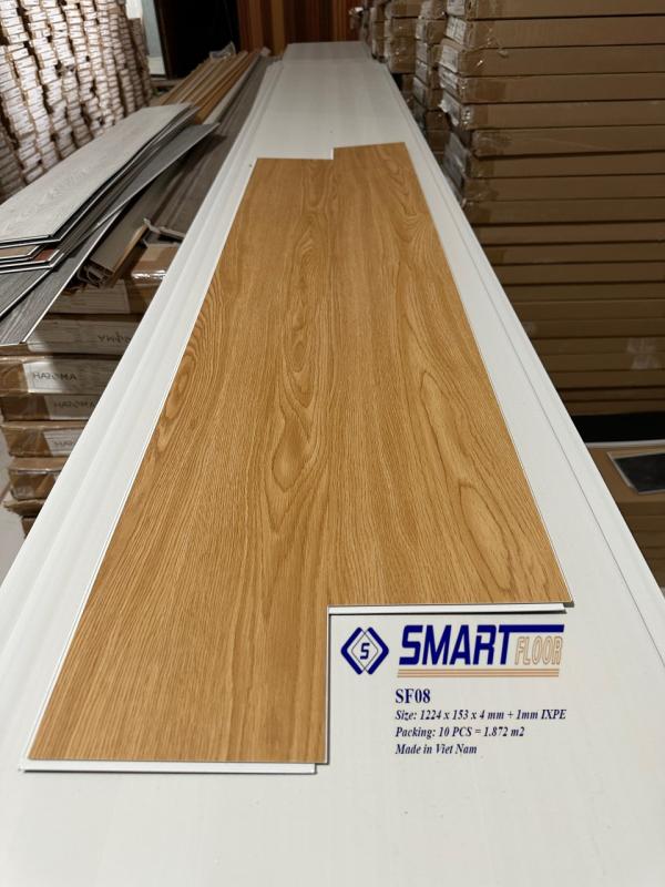 Sàn Nhựa Vẫn Gỗ Săn Lót Cao Su 5.5mm